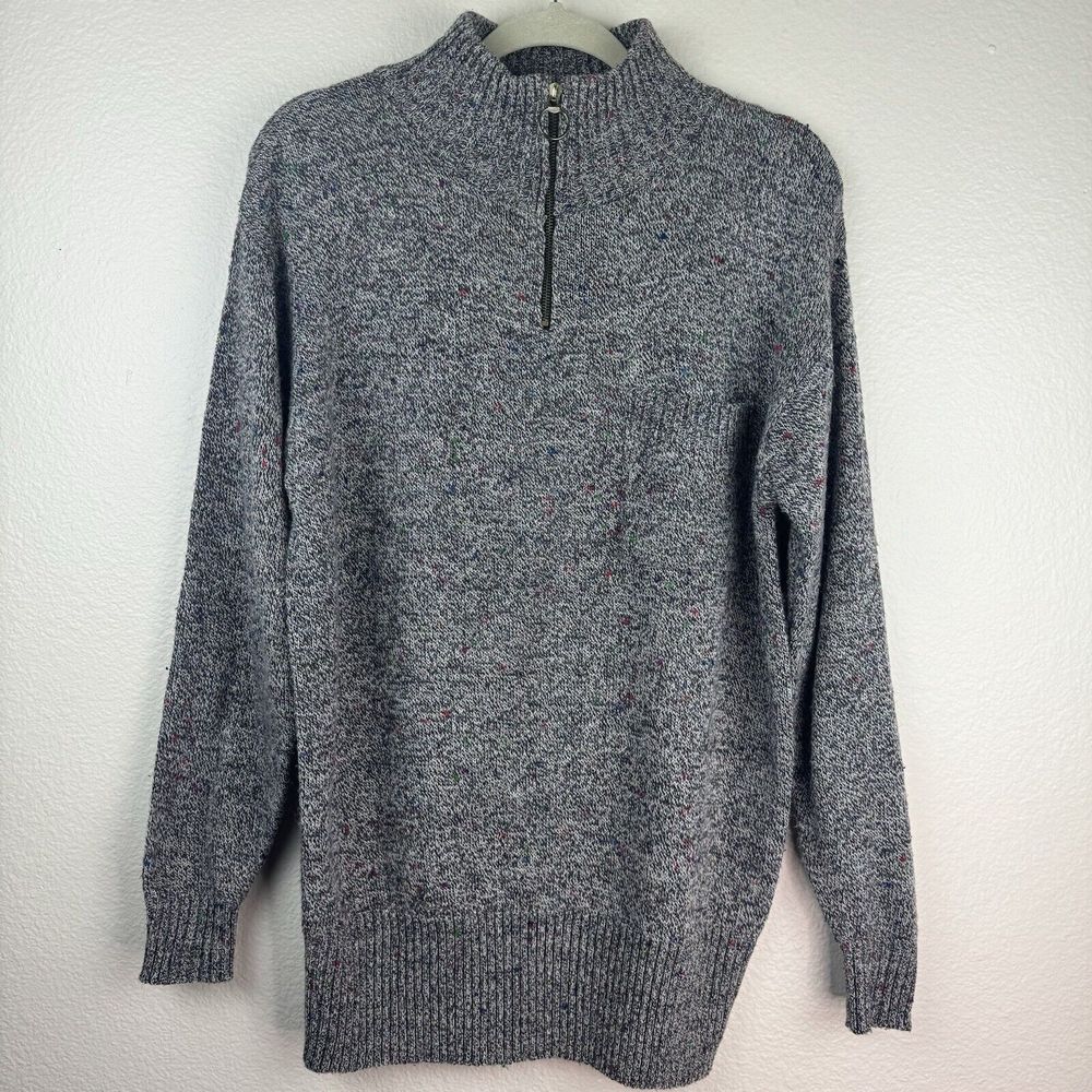 Plain Jane Sport By Sweet Baby Jane Pullover Knit Sweater Multicolor Speckle M